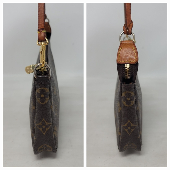 Louis Vuitton Pochette Accessoires Monogram Canvas Clutch Hand Bag Vintage Auth - Picture 5 of 12